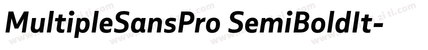 MultipleSansPro SemiBoldIt字体转换